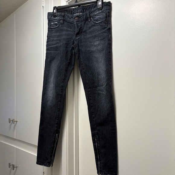 DSquared2 skinny jeans - charcoal color - damaged ankle zipper - Picture 1 of 12